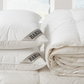 Baksana hungarian goose and down feather pillows and a white duvet cover