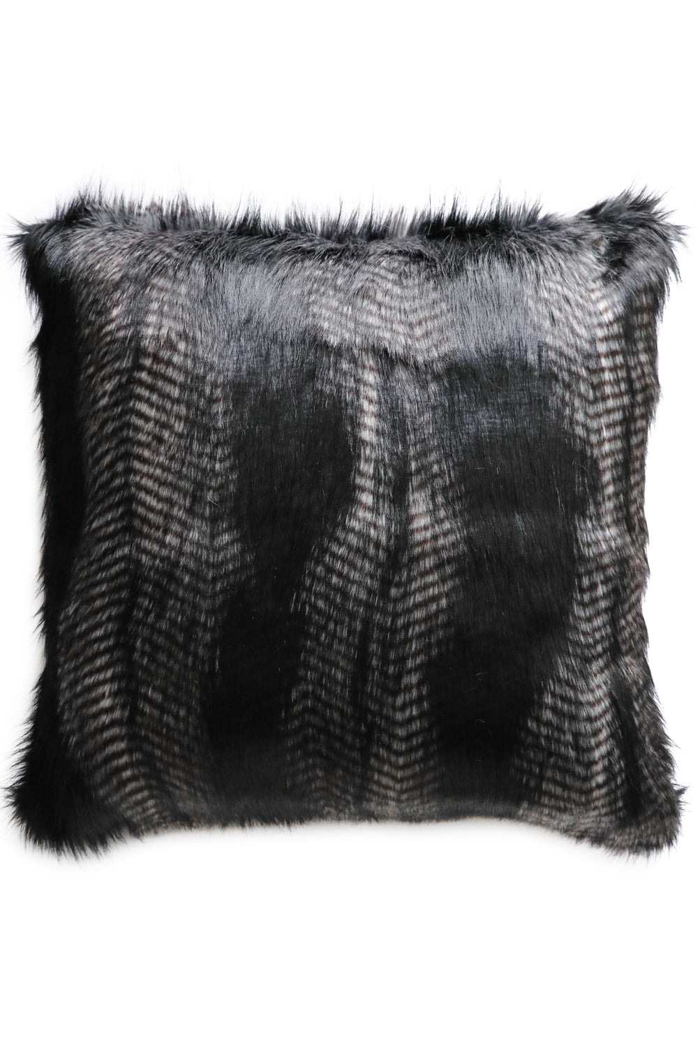 Imitation faux fur throw in Black Coyote from Heirloom