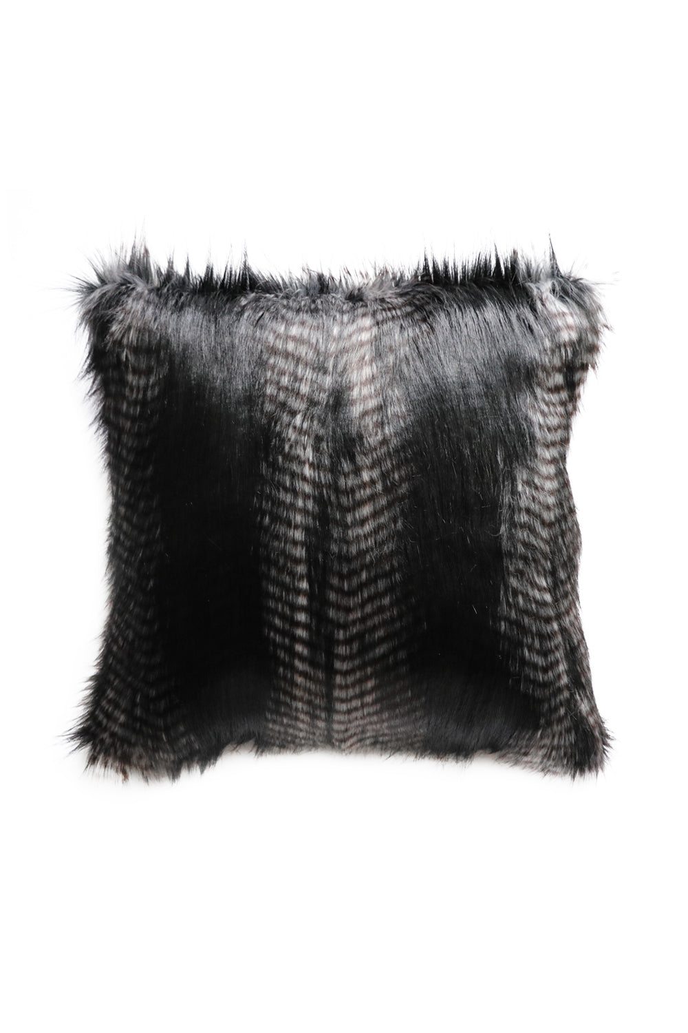 Black Coyote imitation fur throw from heirloom