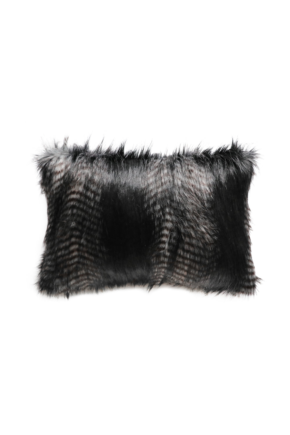 Black Coyote imitation fur throw from heirloom