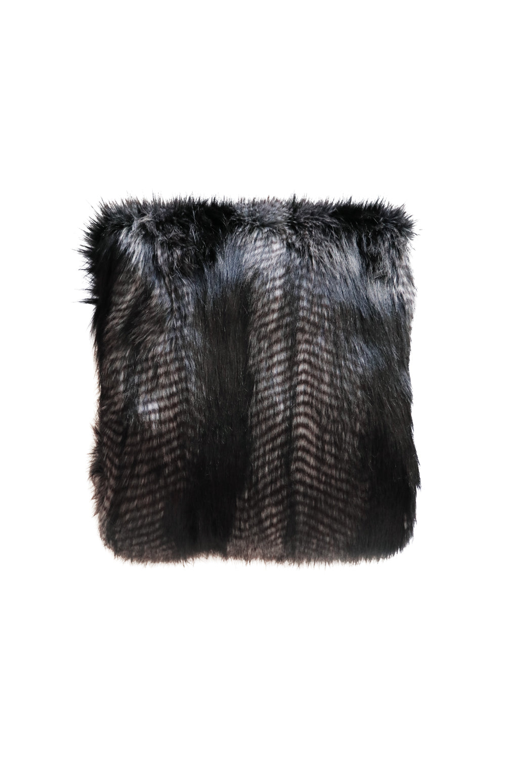 Imitation faux fur throw in Black Coyote from Heirloom