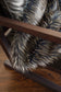 Imitation fake fur throw - Heirloom faux fur throw and cushions  in Dark Pheasant Black SKU FDPT18