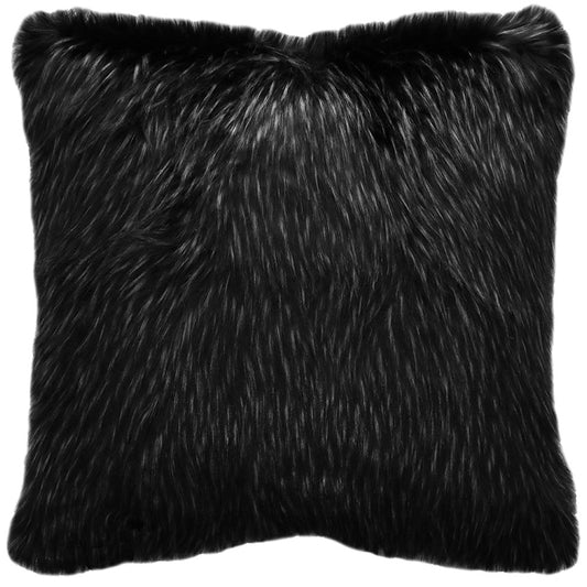 Ebony Plume imitation faux fur cushion