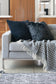 Ebony Plume imitation faux fur cushion