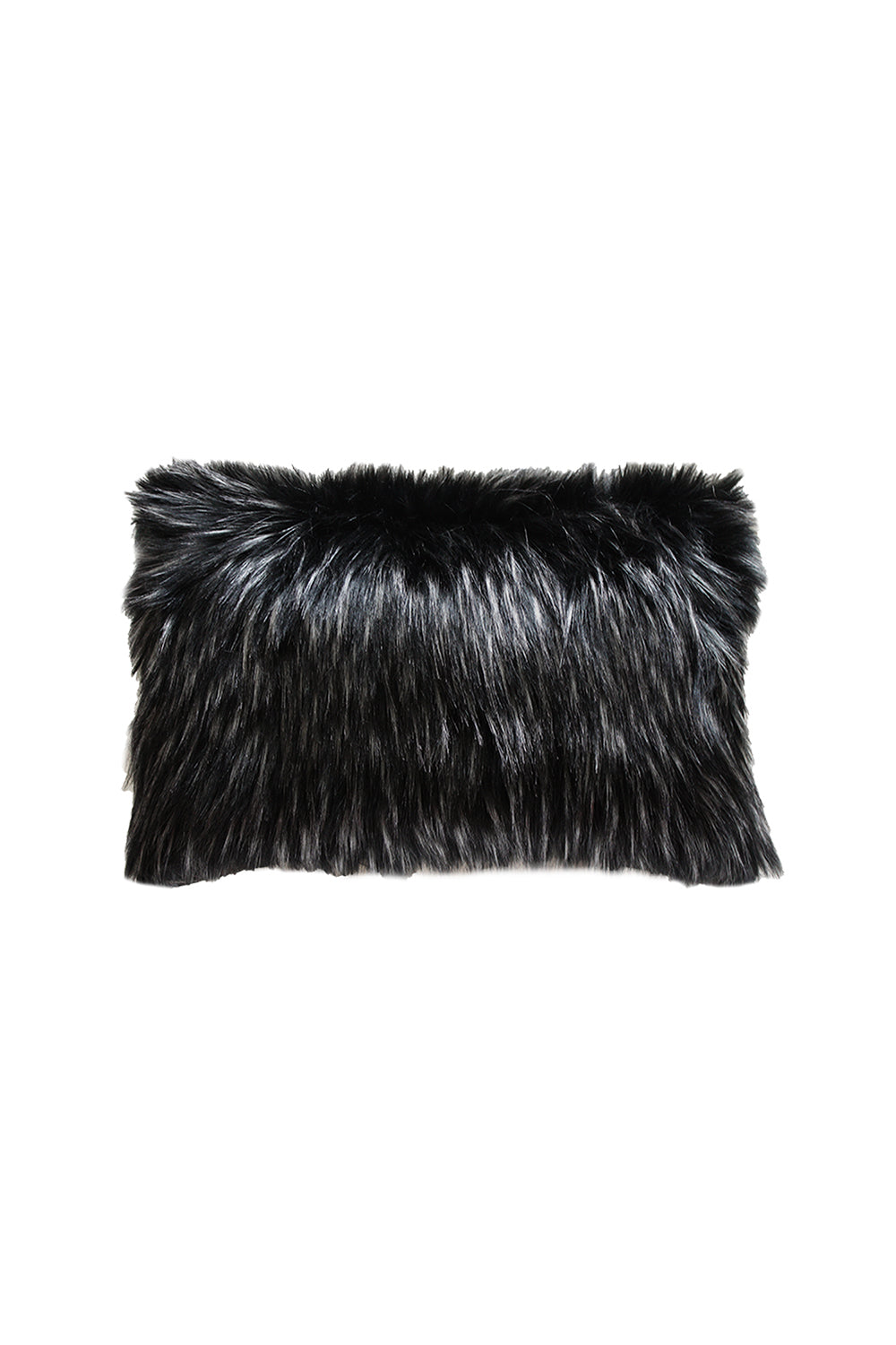 Ebony Plume imitation faux fur cushion