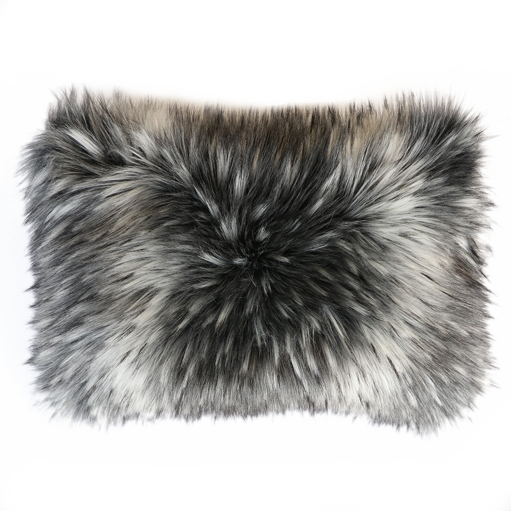alaskan wolf imitation fur cushion
