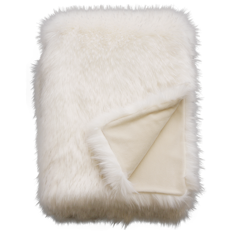 Luxury faux fur throw in pure white from Heirloom.  These are the best fake fur throws, super soft for NZ interior design