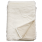 Luxury imitation fur throw, white polar bear with matching cushions