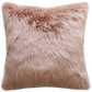Luxury faux fur throw Peony Plume in pale pink from Heirloom.  These are the best fake fur throws, super soft for NZ interior design