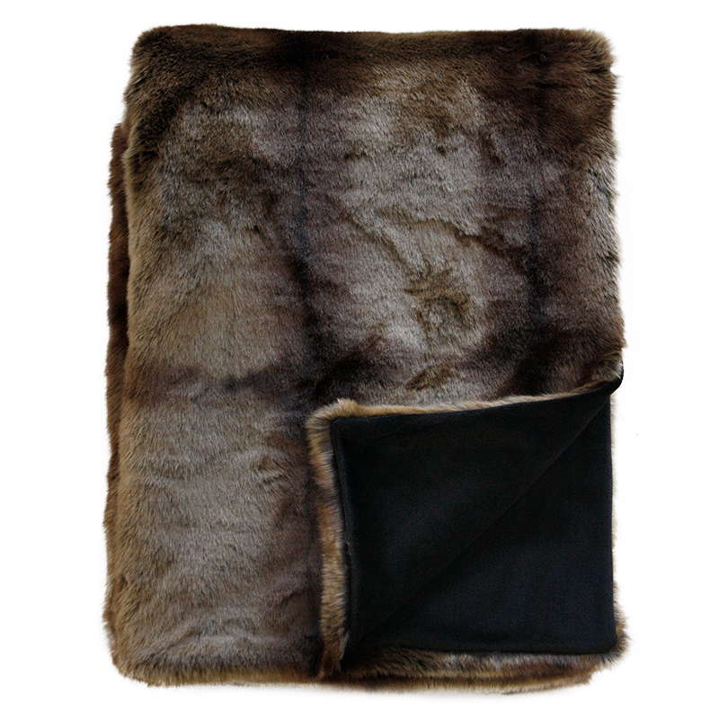 Luxury imitation fur throw, red lemur with matching cushions from Heirloom sku FRLT18