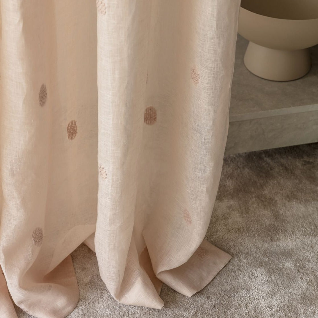 Gentle linen curtain fabric from James Dunlop