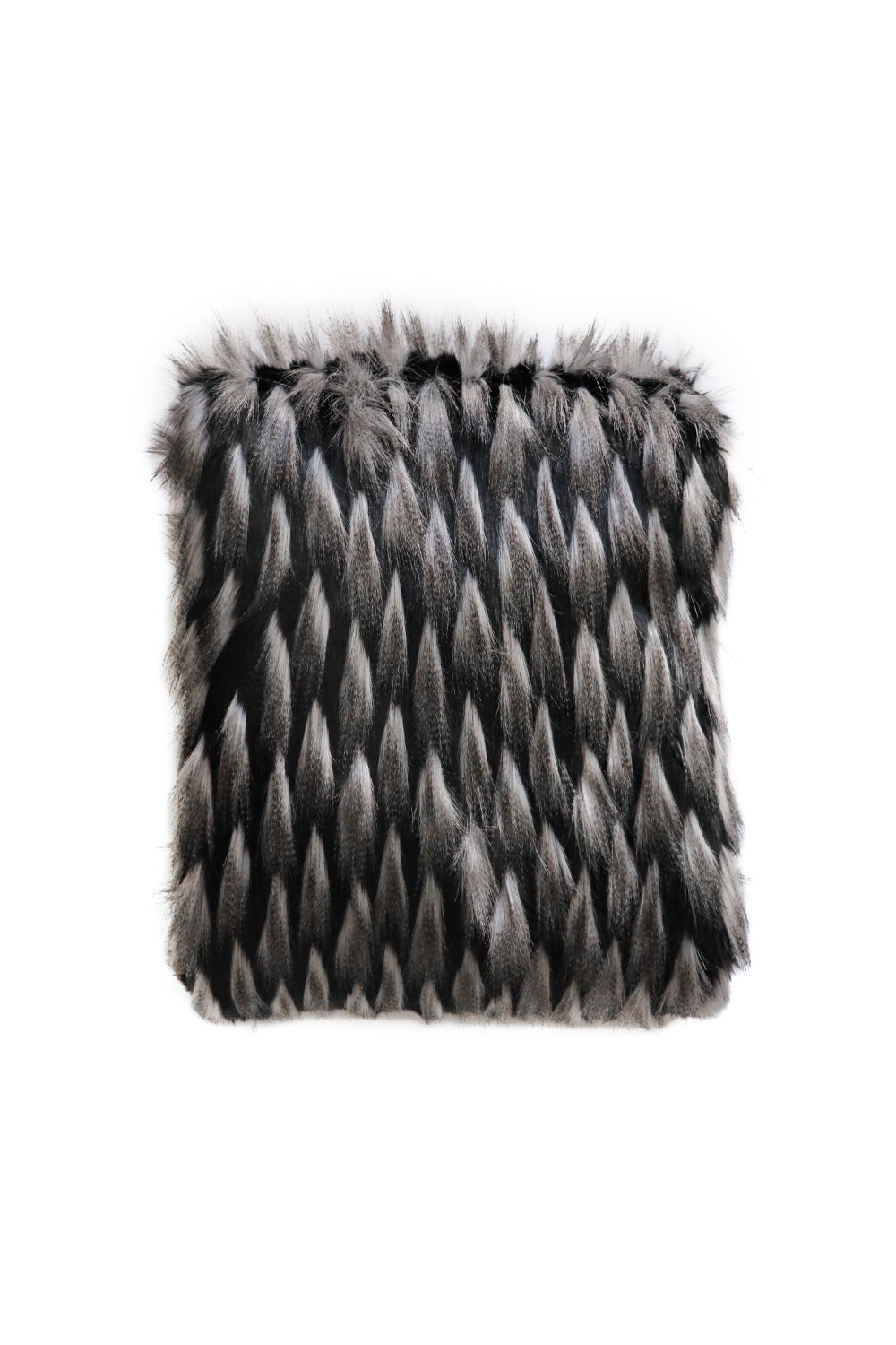 Imitation faux fur throw in Guinea Fowl from Heirloom