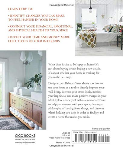 Happy starts at home, change your space, transform your life book by Rebecca West  ISBN 9781782498452