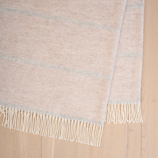 Hellister wool throw in Oatmeal from Weave Home