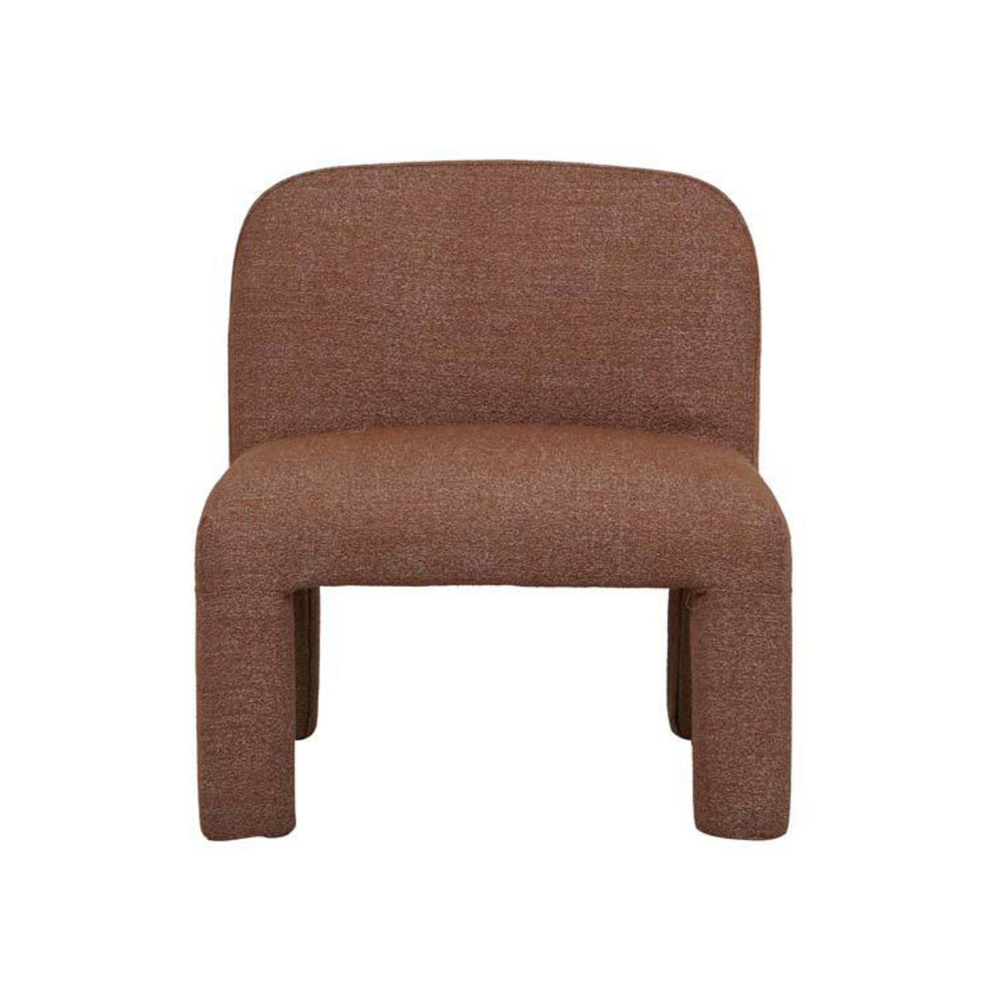Hugo Arc occasional chair in rust