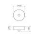 Liano II 400mm Above Counter Basin - White Gloss