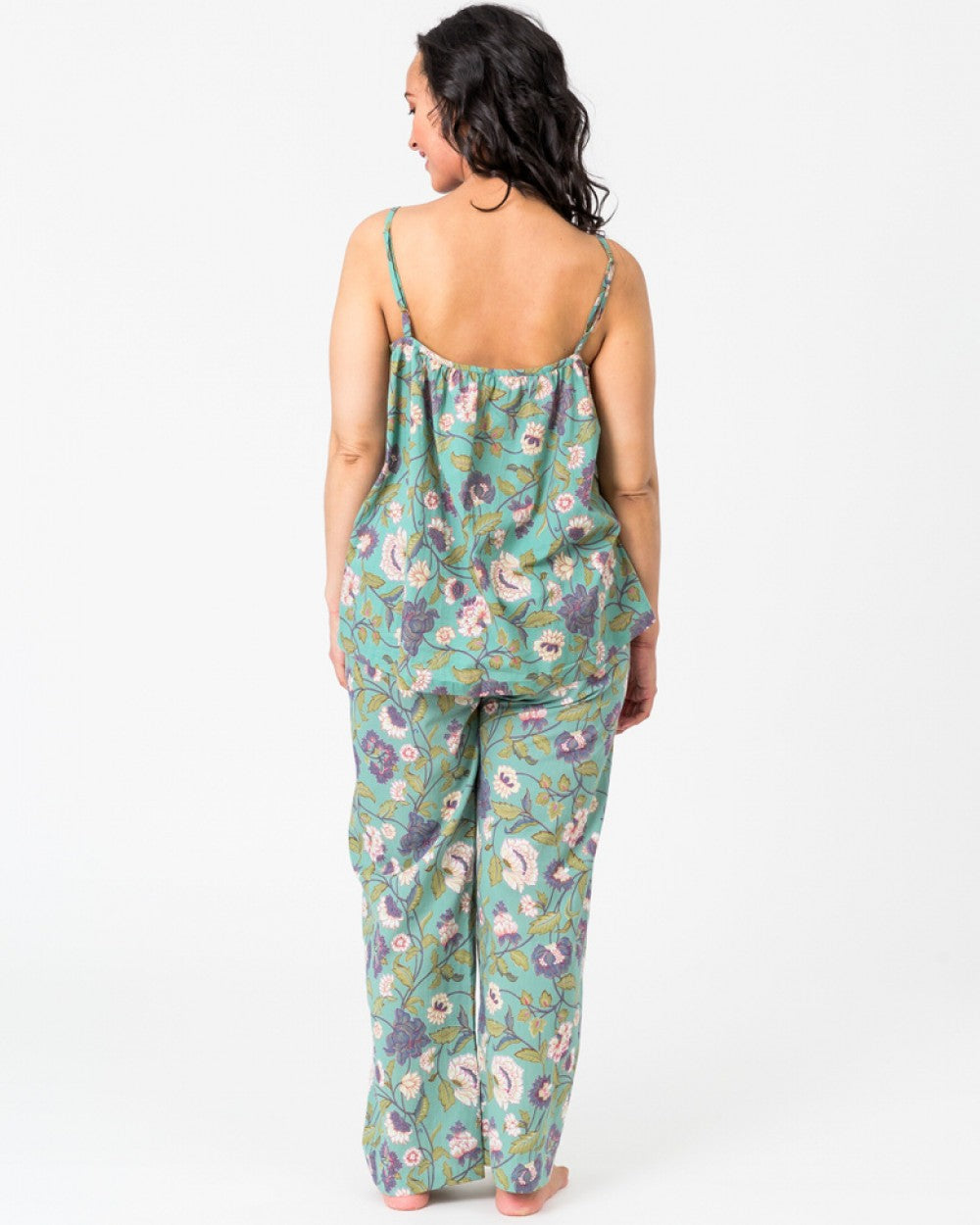 Lily aqua cotton camisole pyjama top from Floressents