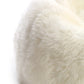 New Zealand long wool sheepskin bean bag in ivory close