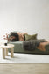 Meru Tibetan Lambs skin Fur cushion and hides - Meru in Kelp Green from Mulberi | My Sanctuary NZ