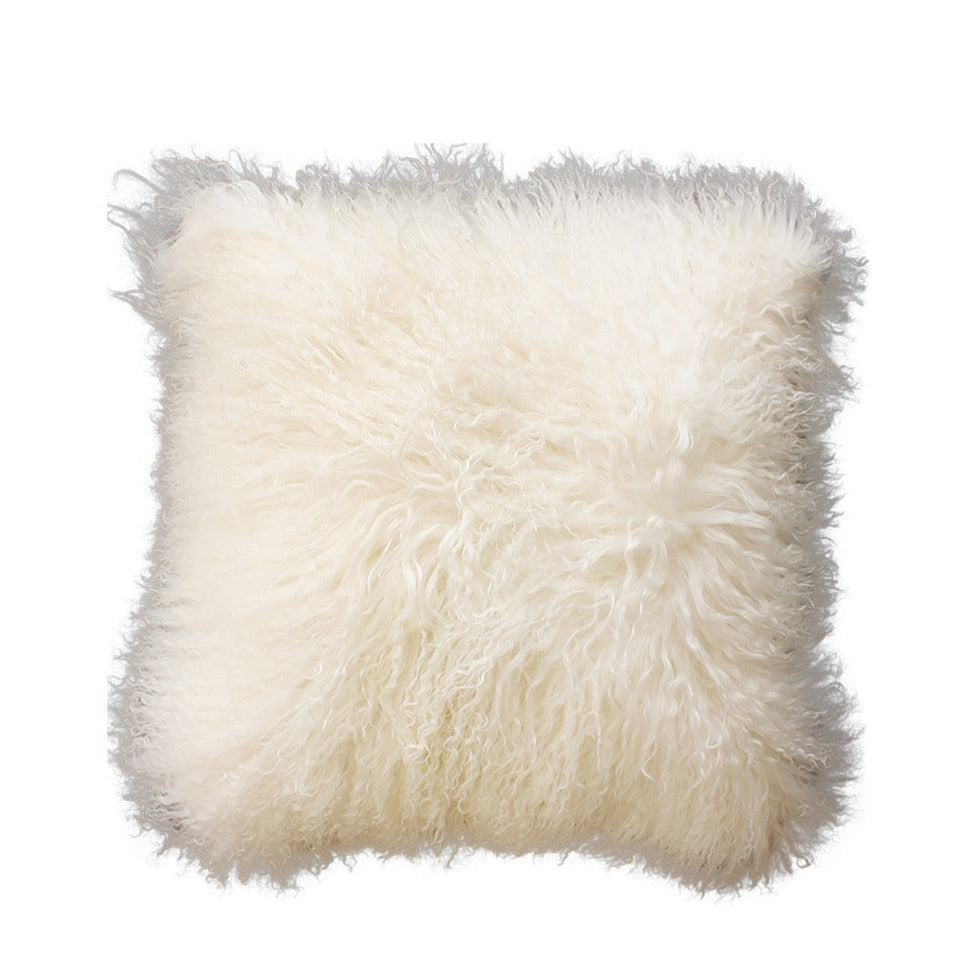 Meru Tibetan Lambs skin Fur cushion and hides - Meru in White from Mulberi | My Sanctuary NZ