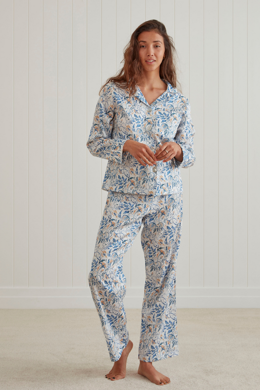 Classic long sleeved cotton Pyjamas, Mila by Baksana