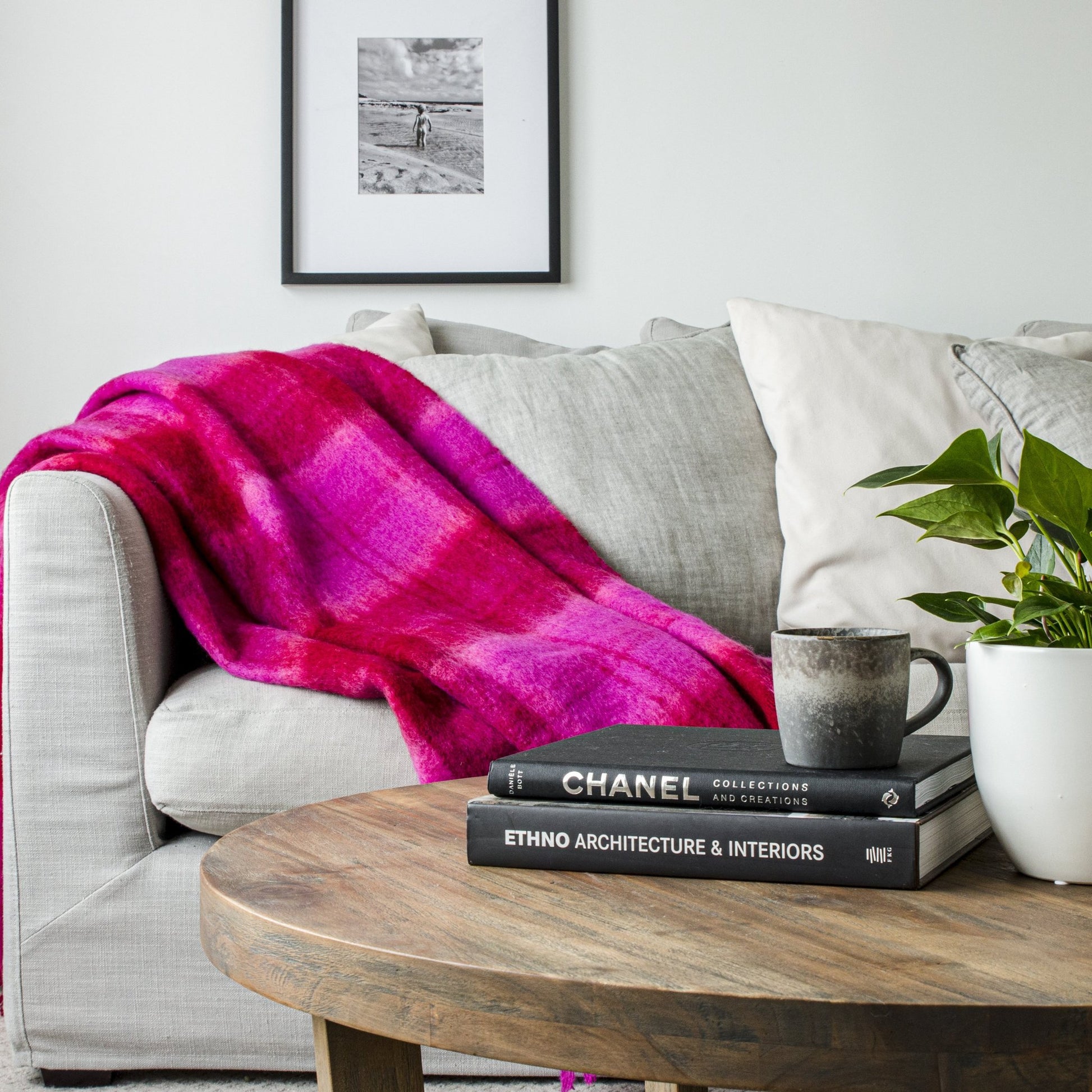 Soft Mohair luxury throws from Glamorous Goat.  Mohair throw in Cromwell Cherry available at My Sanctuary
