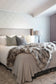 Imitation fake fur throw - Heirloom faux fur throw and cushions  in Mountain Hare