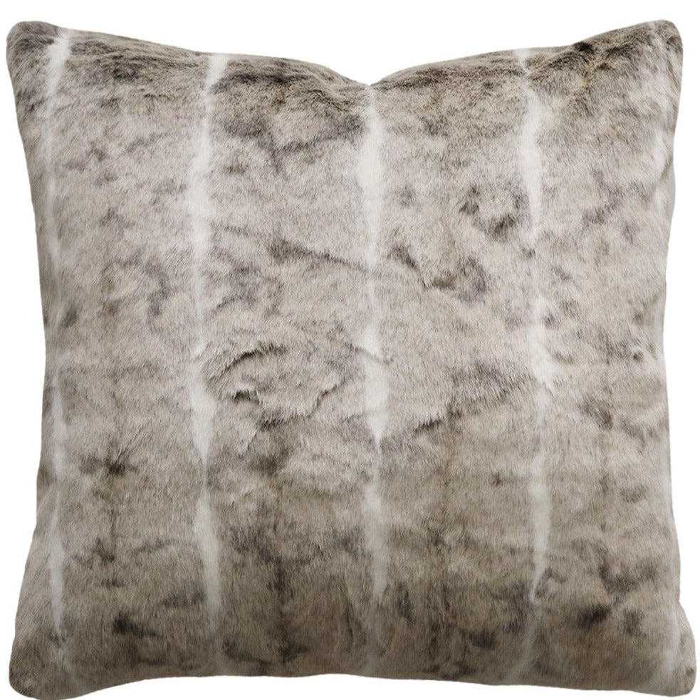 Imitation faux fur cushion in Mountain Rabbit
