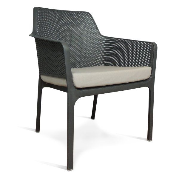 net relax lounge chair charcoal and grey