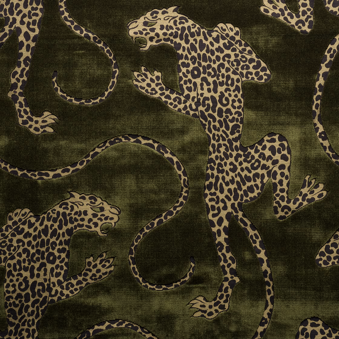 Panthera fabric in olive