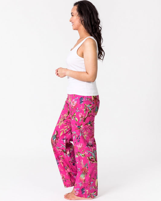 Paradise Hot Pink Loungewear Pyjama Pants with pockets