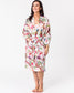 Paradise off white kimono from Floressents, bird of paradise pattern