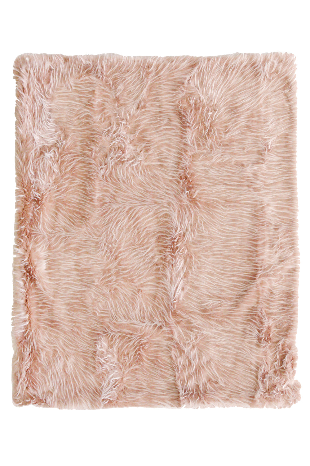 Luxury faux fur throw Peony Plume in pale pink from Heirloom.  These are the best fake fur throws, super soft for NZ interior design