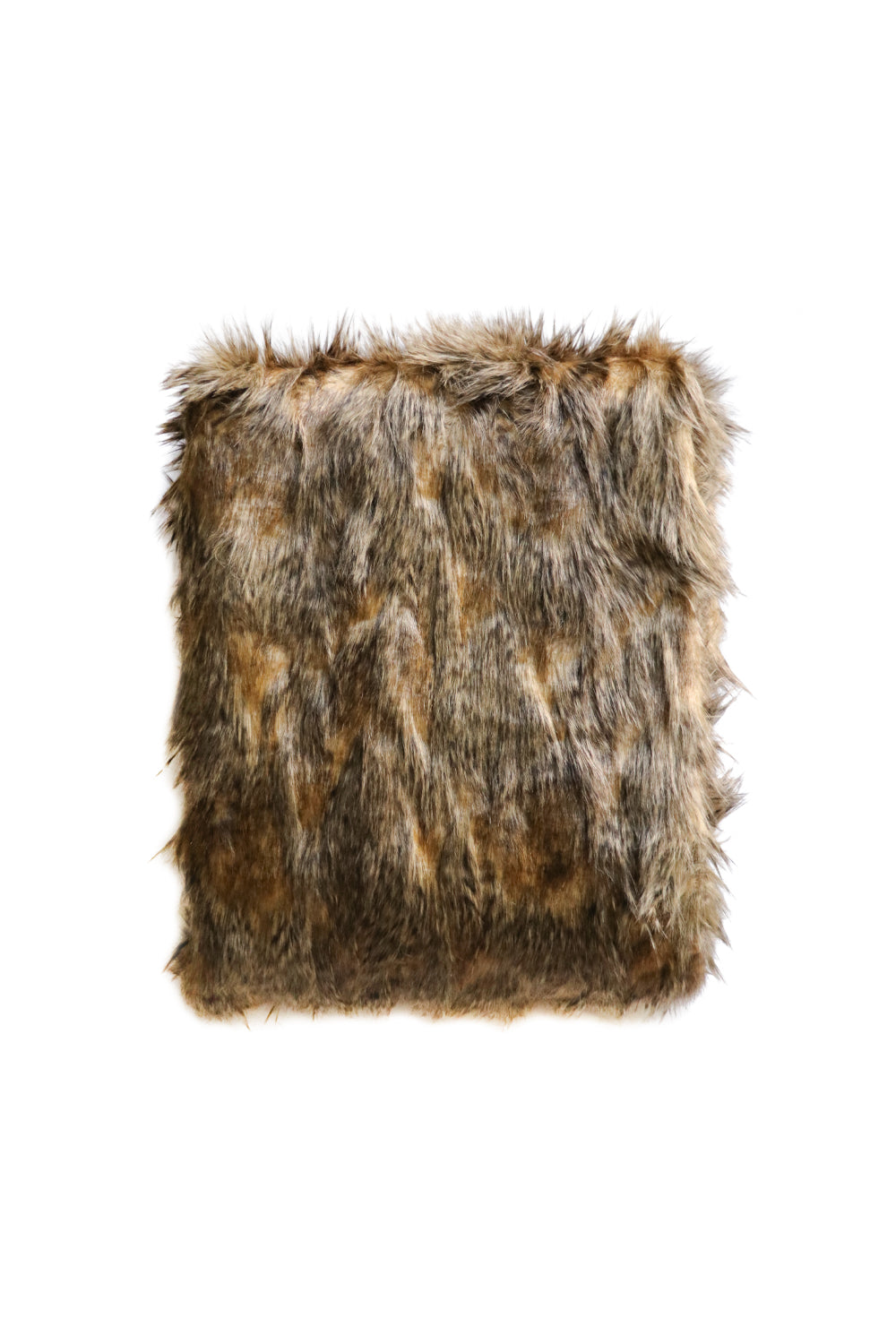 Red Fox imitation faux fur cushion and throw
