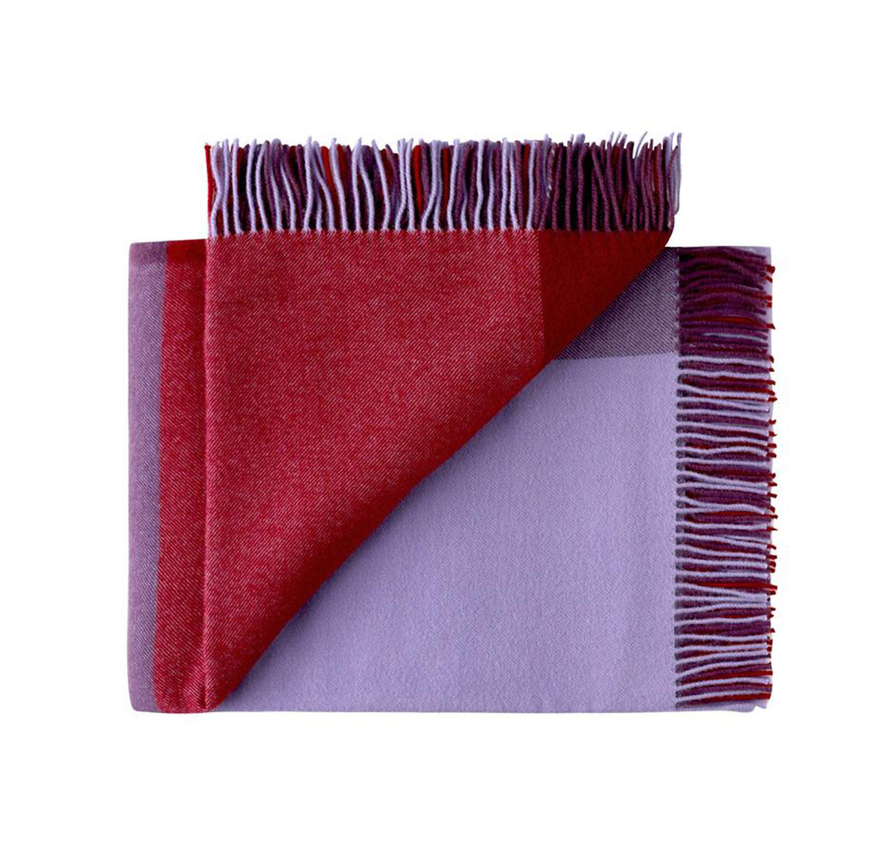 Wool Throw Roxburgh from Weave Home Berry Red  colour block pattern. New Zealand SKU 24474112