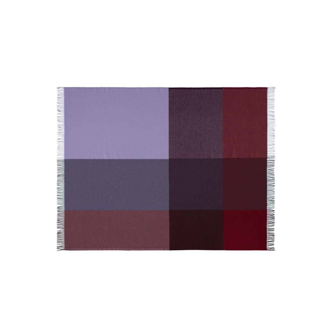 Wool Throw Roxburgh from Weave Home Berry Red colour block pattern. New Zealand SKU 24474112