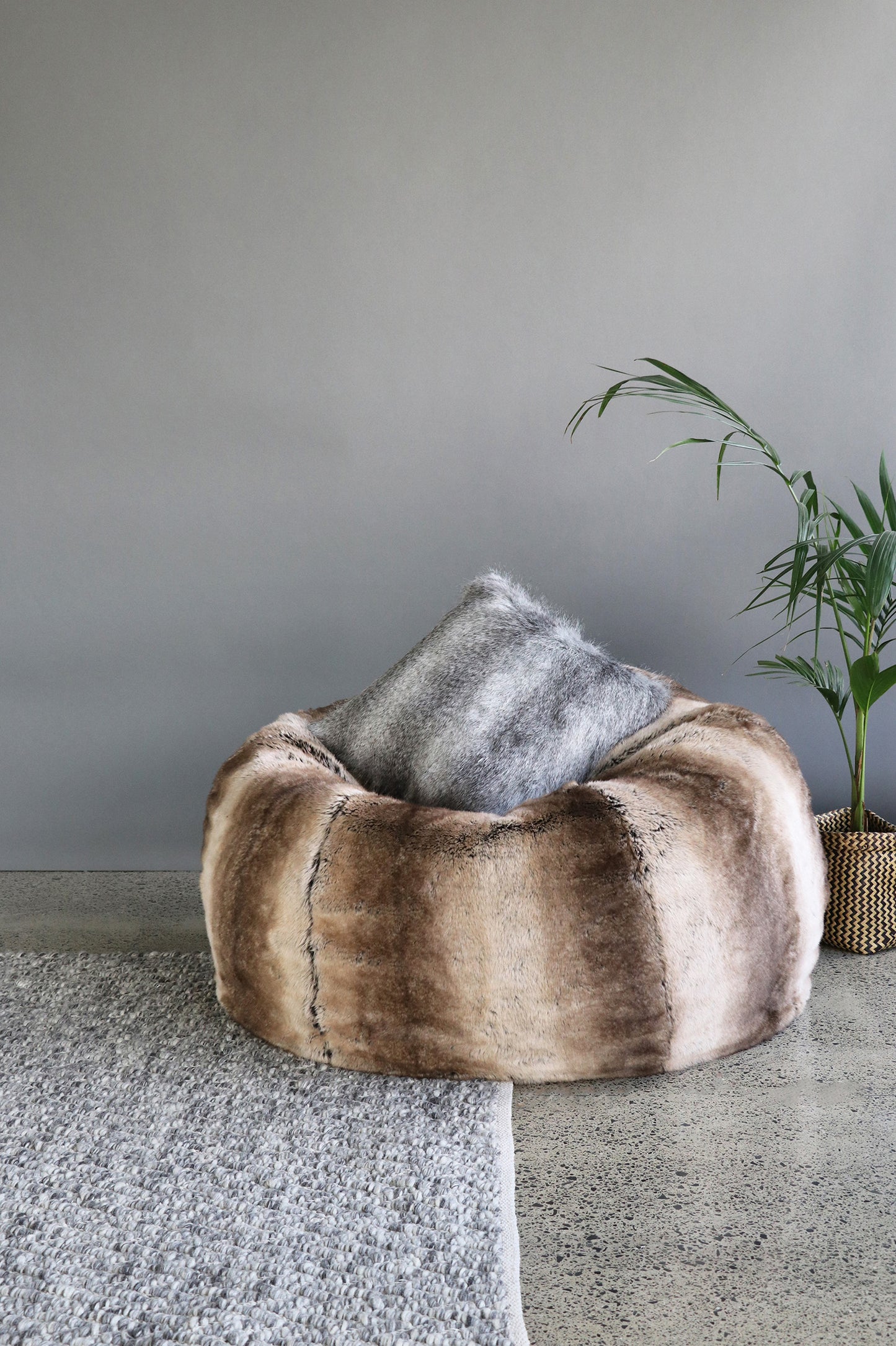 Plush Pod luxury bean bags in imitation fur