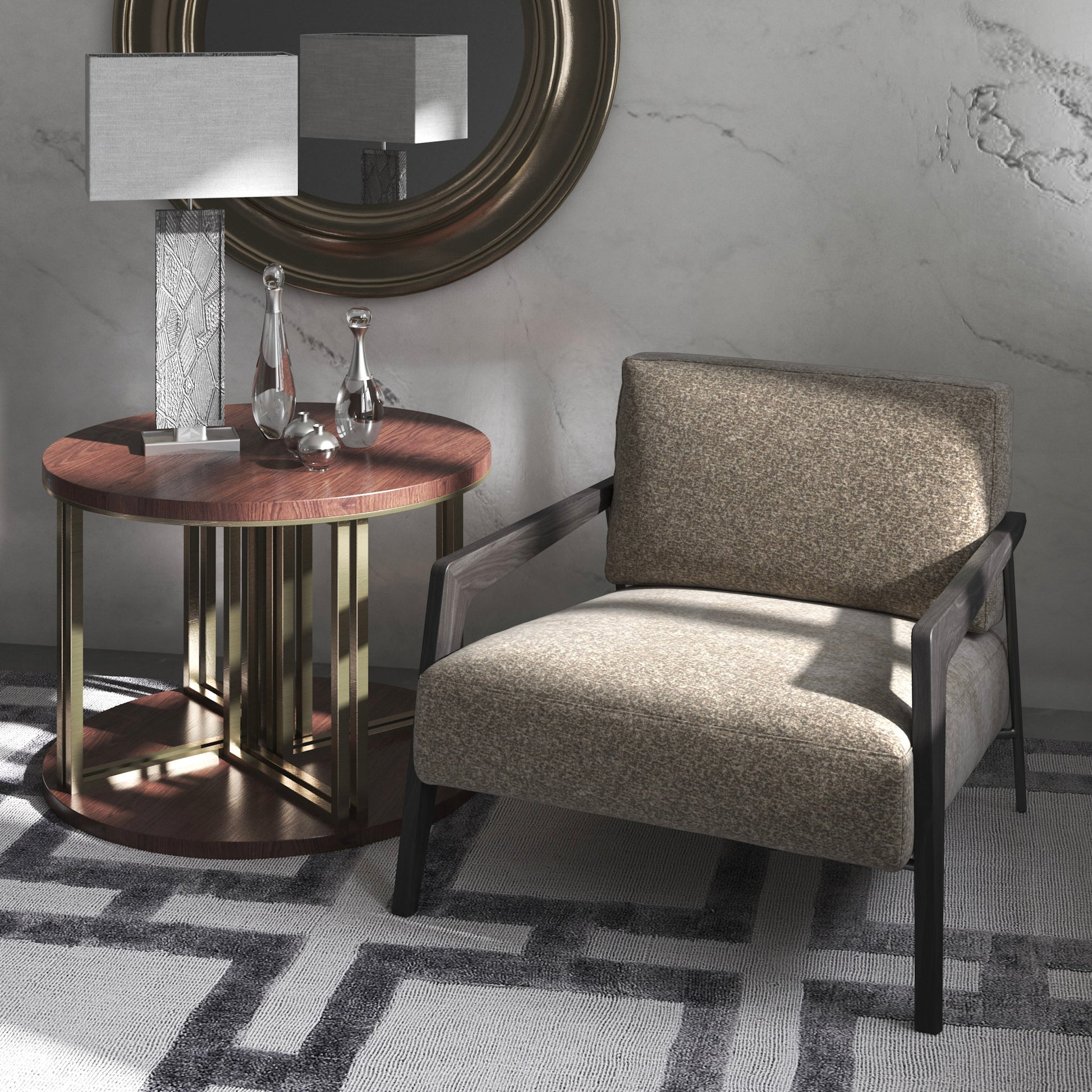 Mimosa fabric in mink