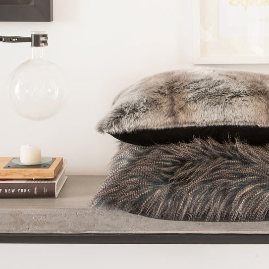 Silver Marten Imitation Fur cushion