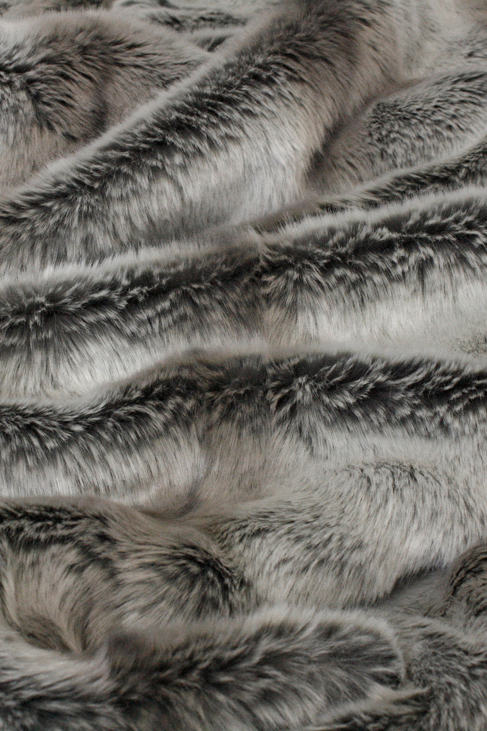 Imitation Faux Fur Throw in Silver Marten from Heirloom