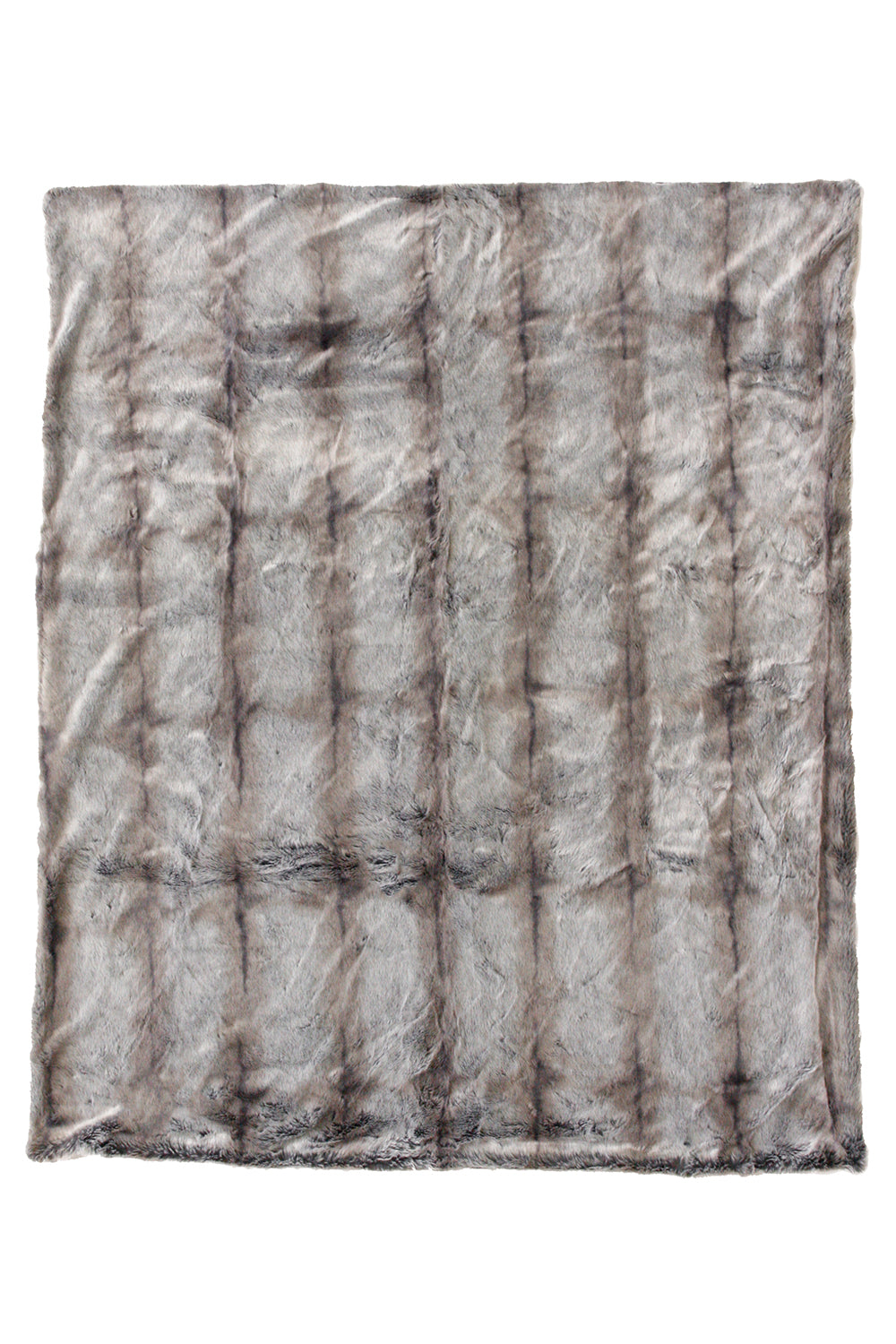 Imitation Faux Fur Throw in Silver Marten from Heirloom