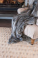 Imitation Faux Fur Throw in Silver Marten from Heirloom
