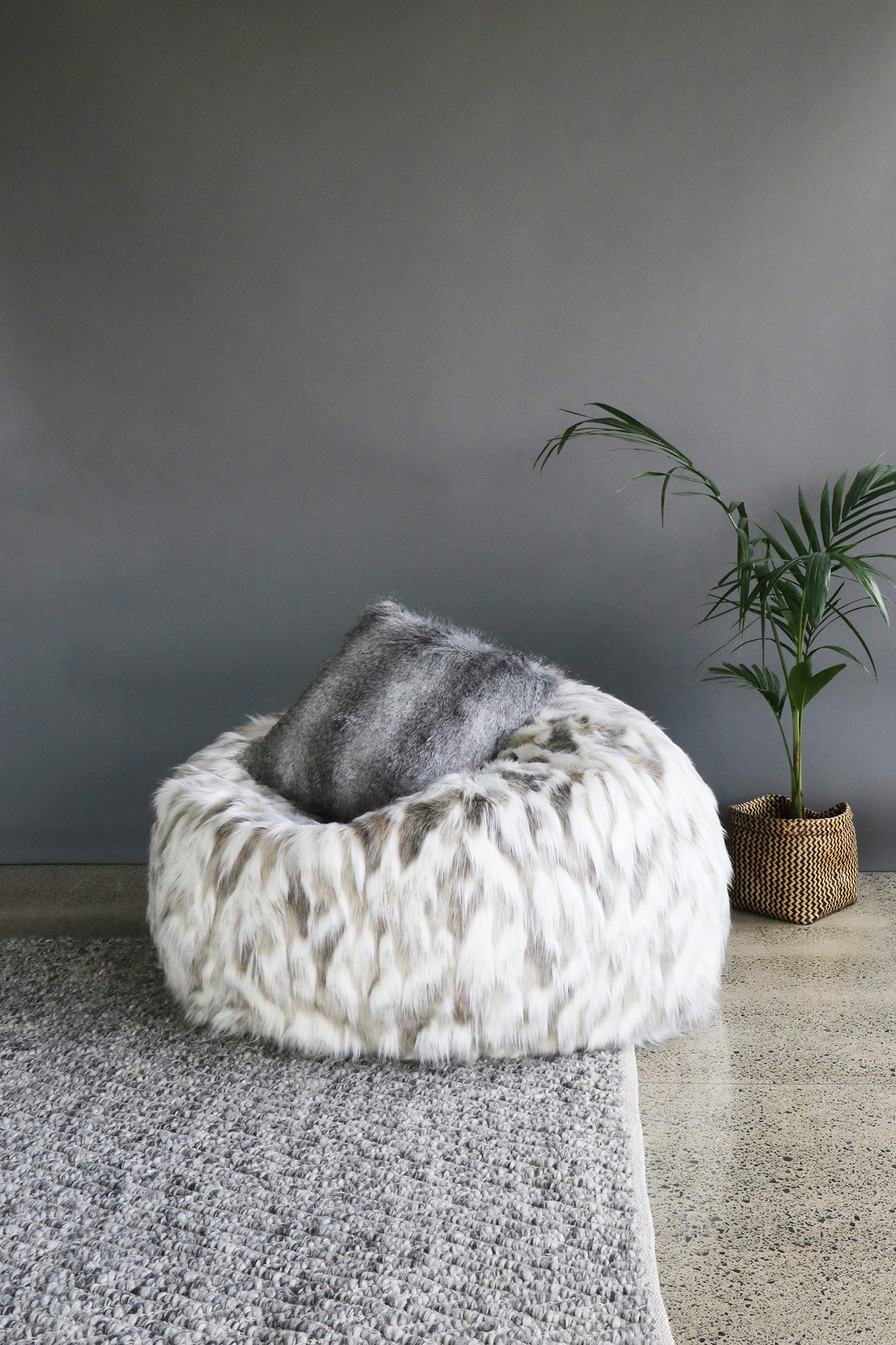 Plush Pod luxury bean bags in imitation fur