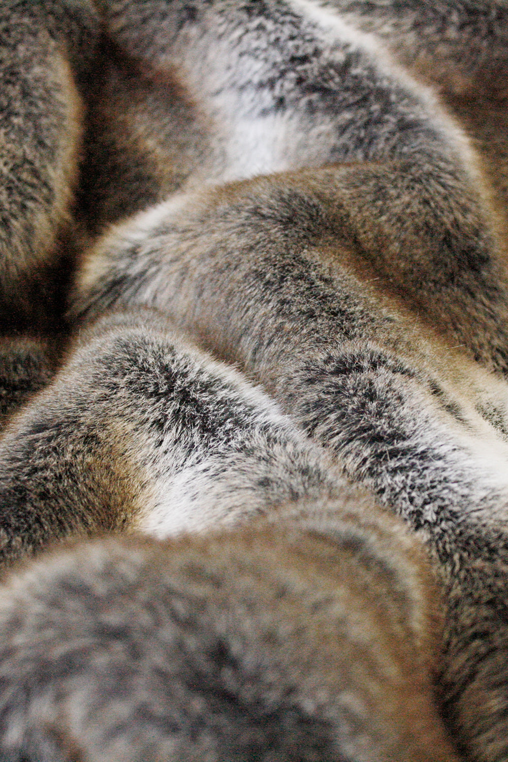 Imitation fake fur throw - Heirloom faux fur throw and cushions  in Striped Elk. Made in New Zealand