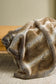 Imitation fake fur throw - Heirloom faux fur throw and cushions  in Striped Elk. Made in New Zealand