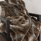 Imitation fake fur throw - Heirloom faux fur throw and cushions  in Striped Elk SKU FSET18. Made in New Zealand