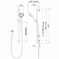 Methven Turoa Rail Shower Stainless Steel TUSRSSWH VJET Technology Measurements