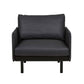 Tolv chair in black leather