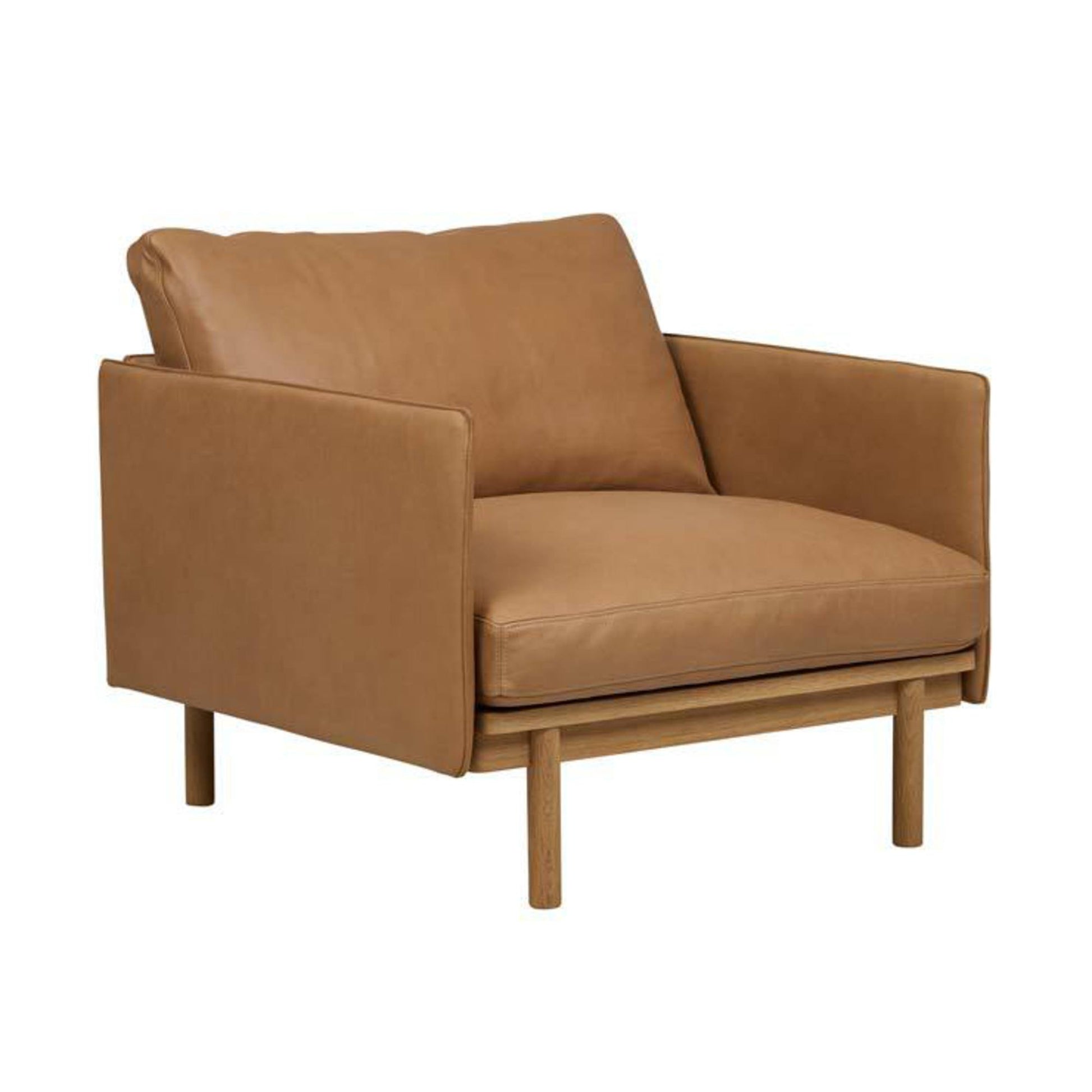 Tolv chair in camel leather