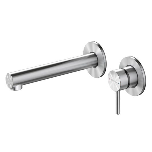 Methven Turoa Wall mounted mixer with spout, Stainless Steel TUWBSS